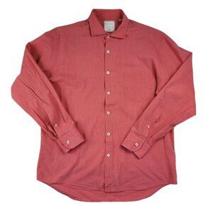 Billy Reid Standard Cut Long Sleeve Button Down Shirt Sz L
